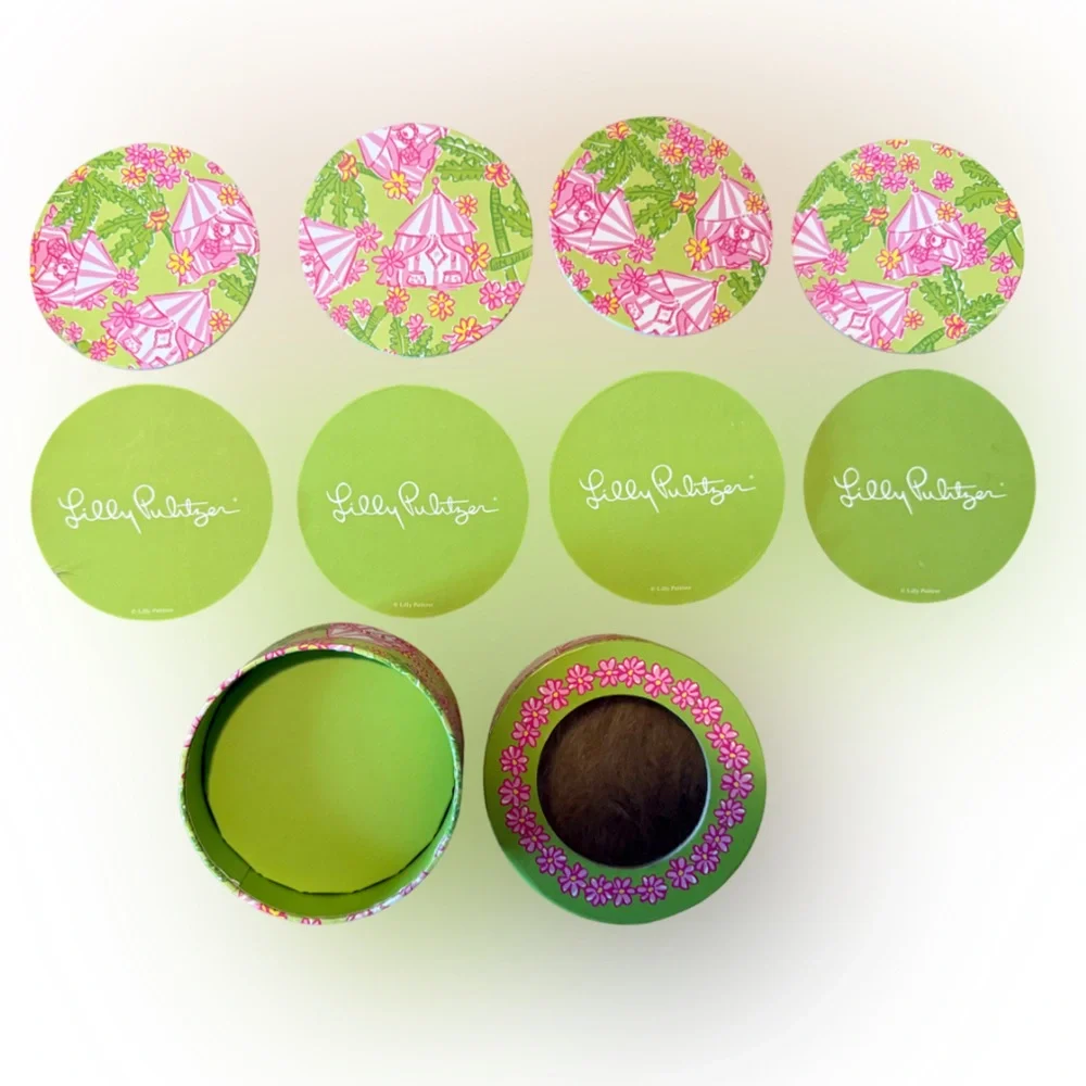 Lilly Pullitzer Cabanarama Coaster Set Summer Beach